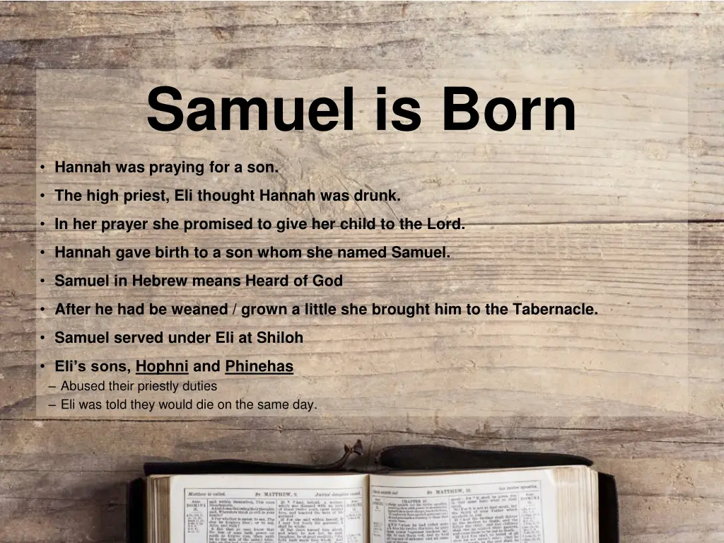 samuel is born