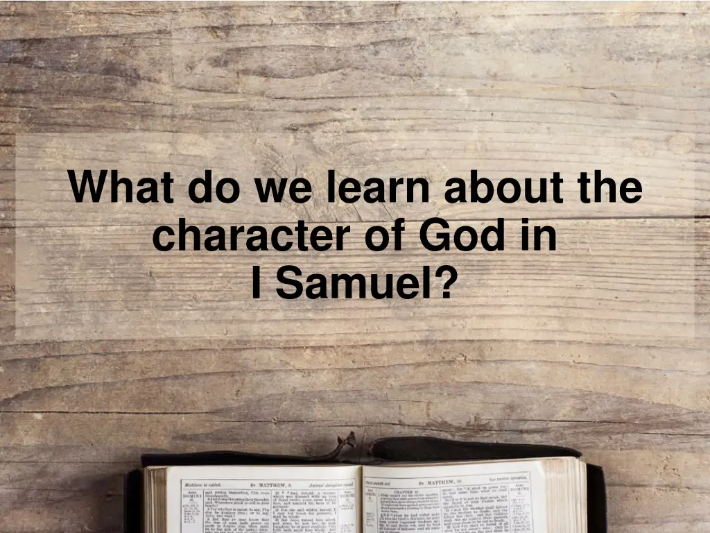 what do we learn about the character