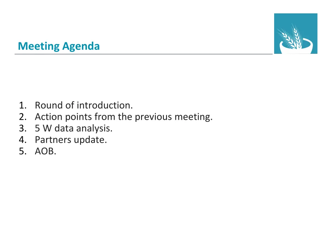 meeting agenda