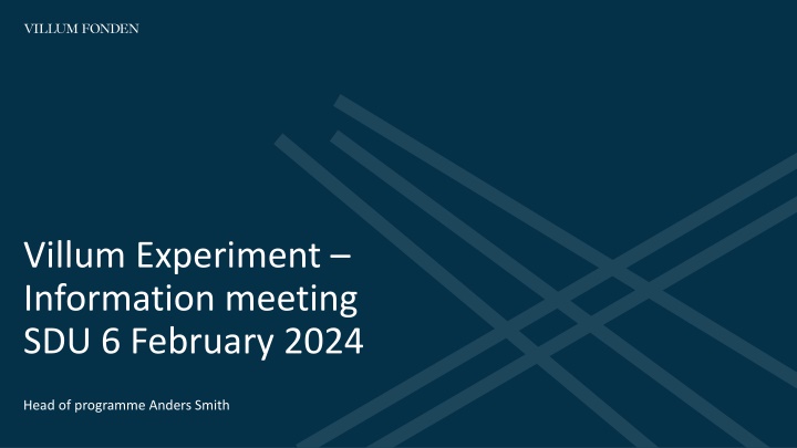 villum experiment information meeting