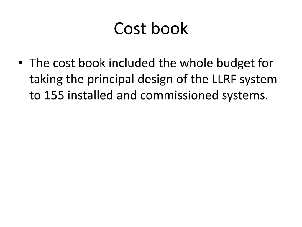 cost book