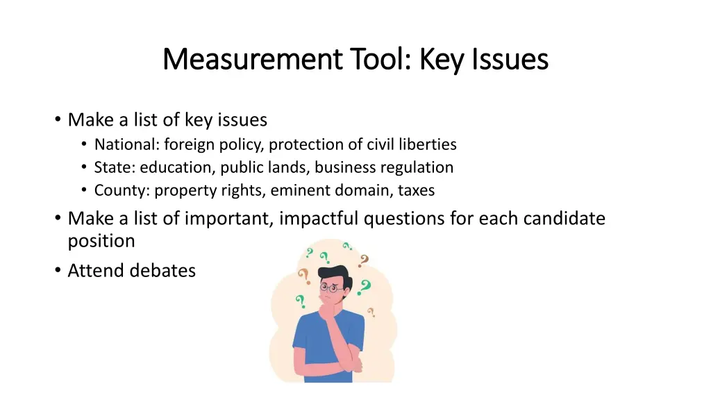 measurement tool key issues measurement tool