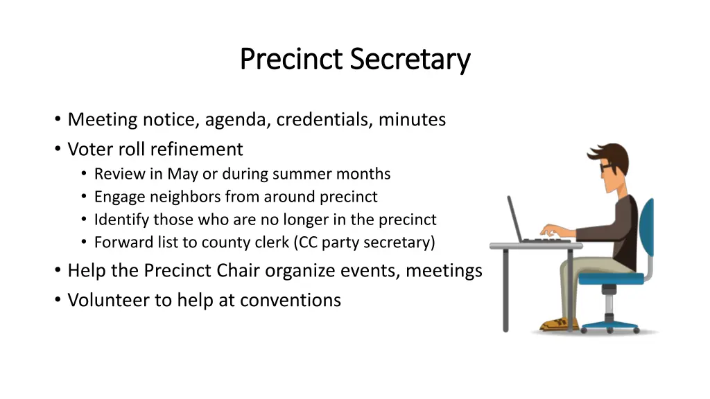 precinct secretary precinct secretary