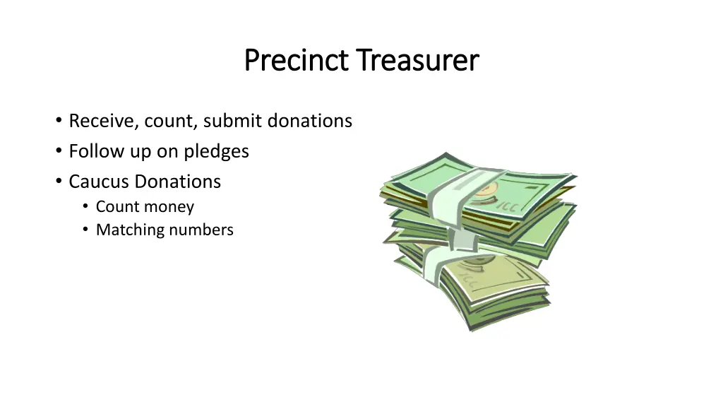 precinct treasurer precinct treasurer