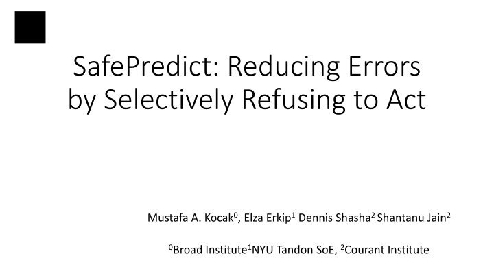 safepredict reducing errors by selectively