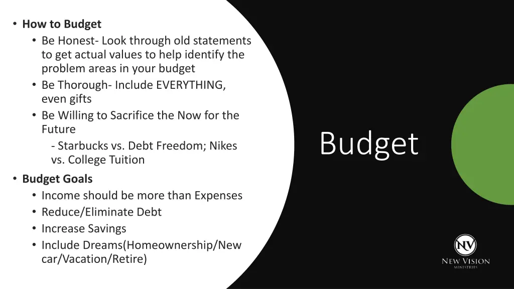 how to budget be honest look through