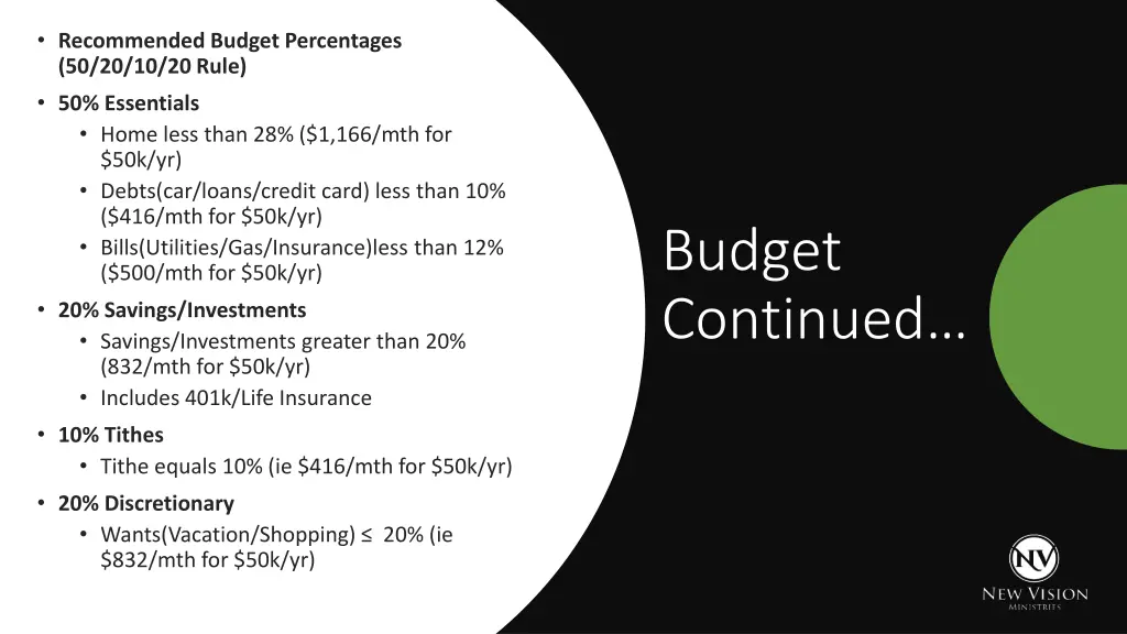 recommended budget percentages 50 20 10 20 rule