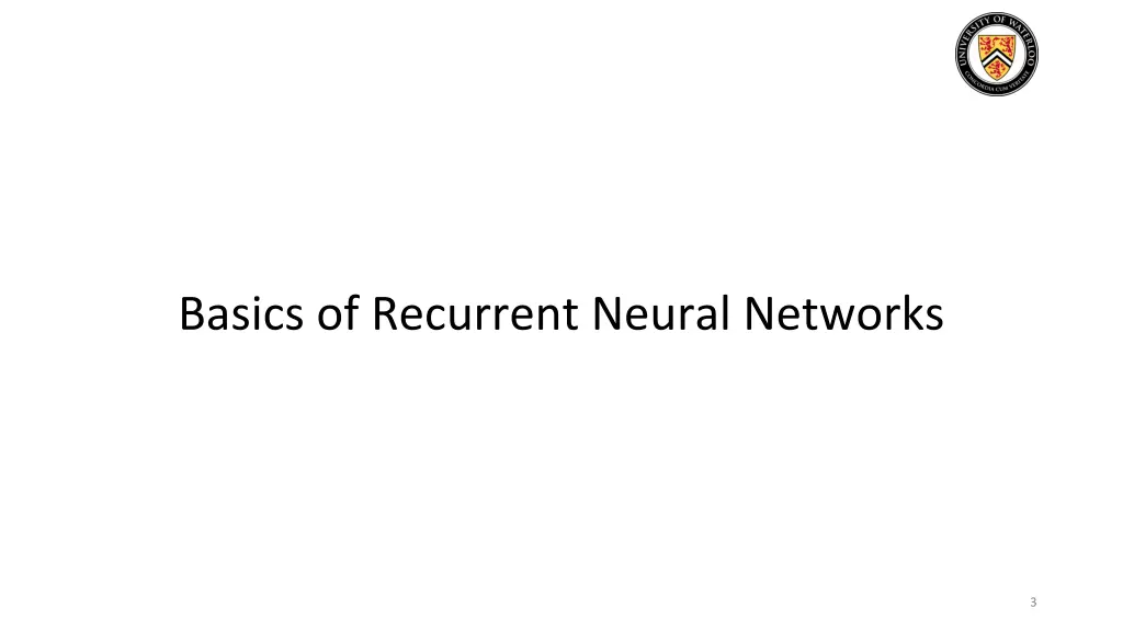 basics of recurrent neural networks