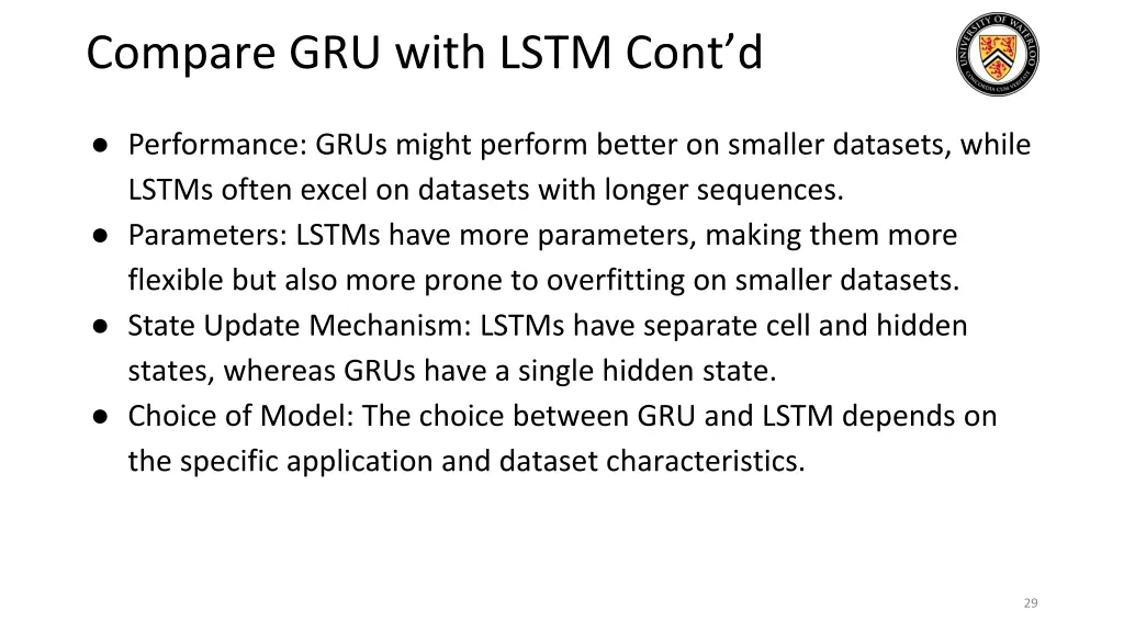 compare gru with lstm cont d