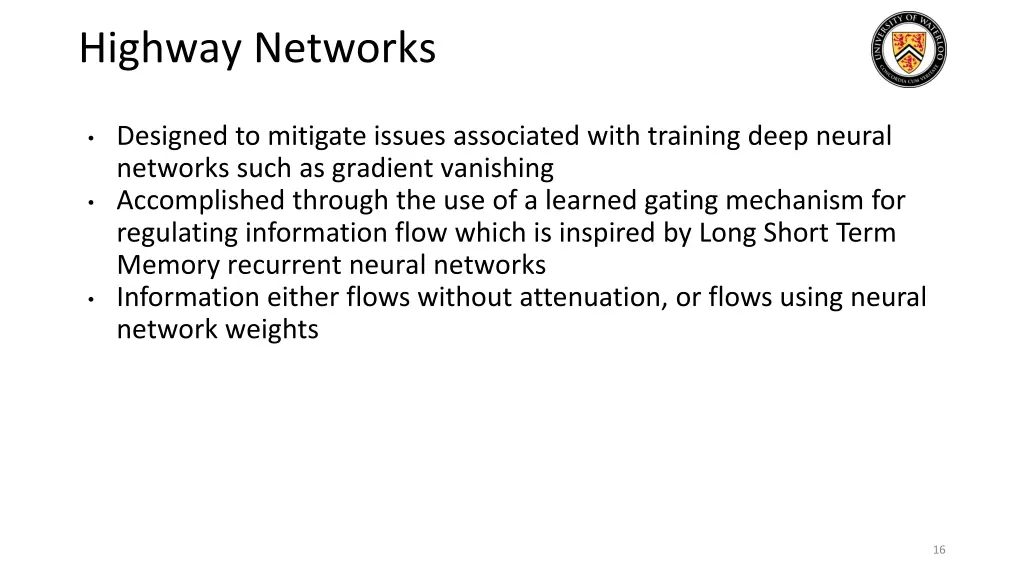 highway networks