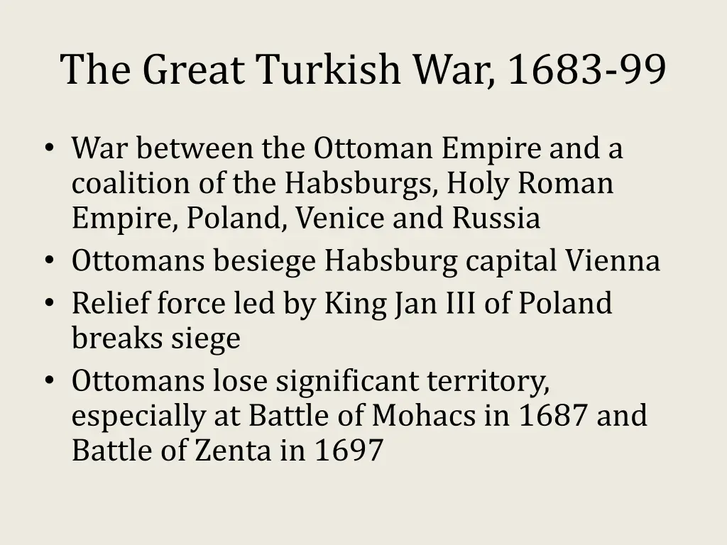 the great turkish war 1683 99