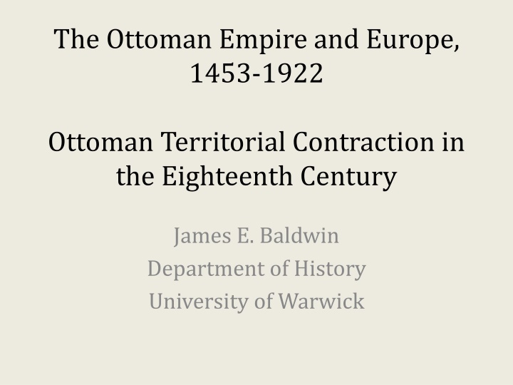 the ottoman empire and europe 1453 1922