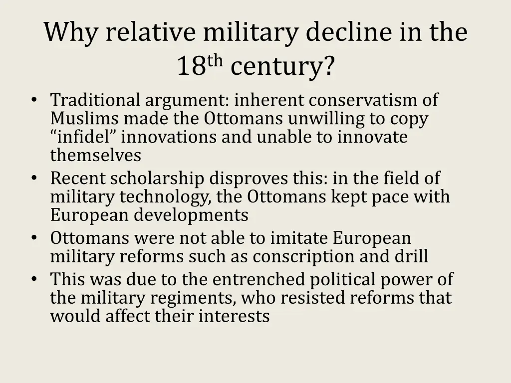 why relative military decline