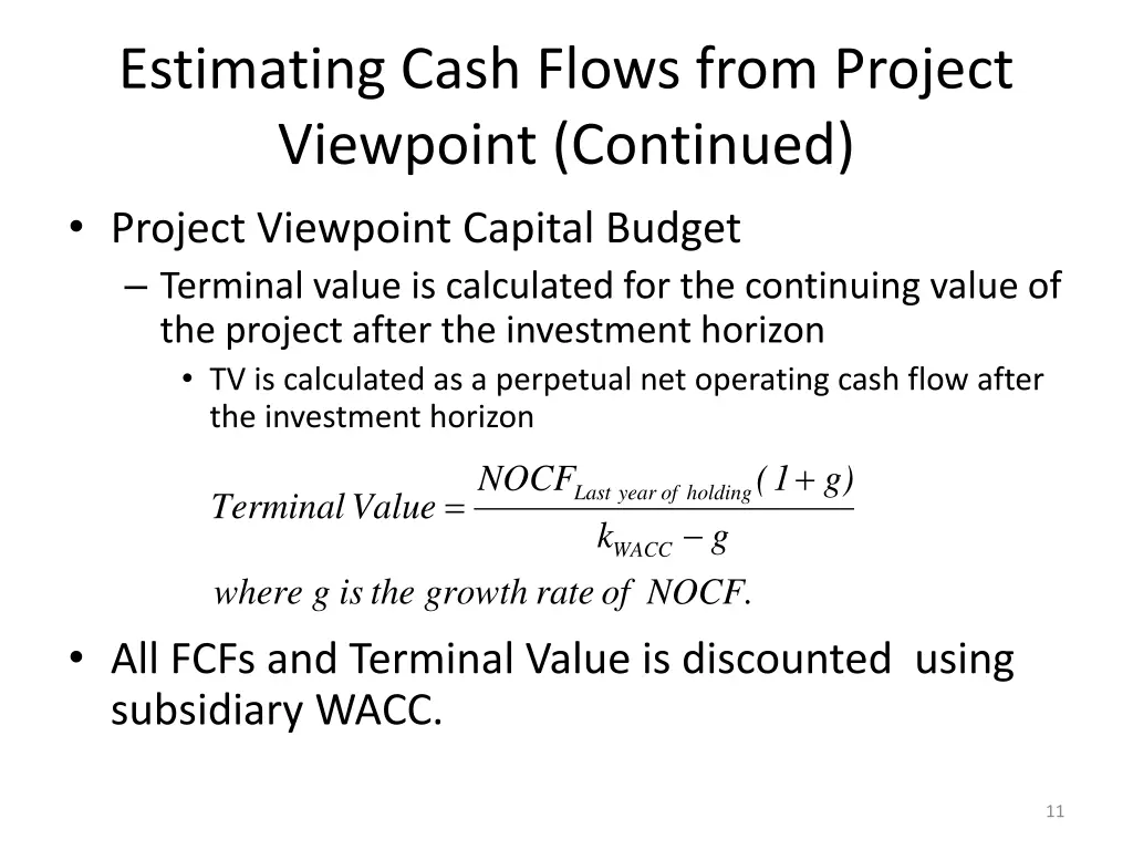 estimating cash flows from project viewpoint 2