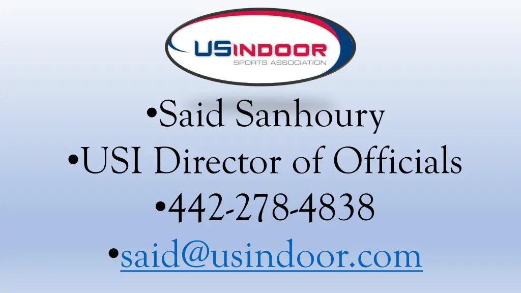 said sanhoury usi director of officials