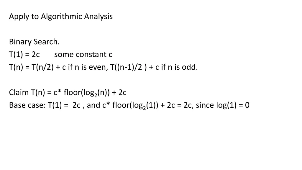 apply to algorithmic analysis