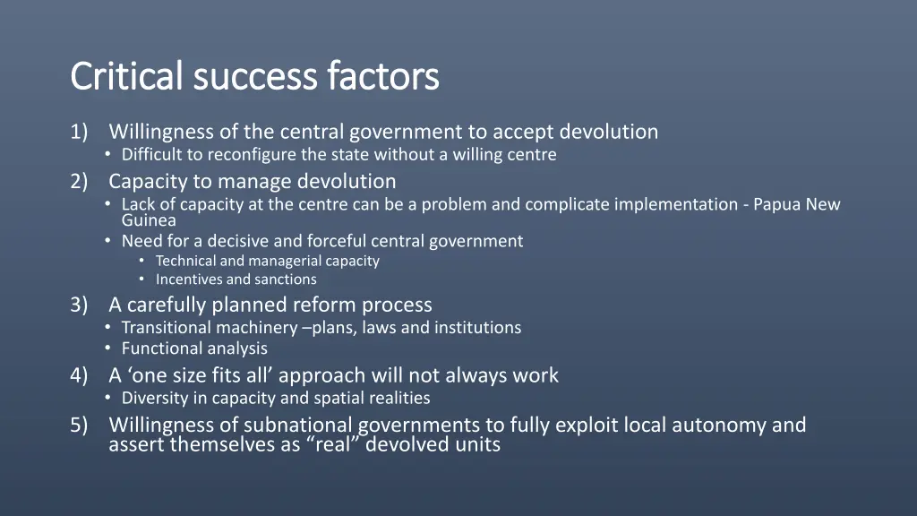 critical success factors critical success factors