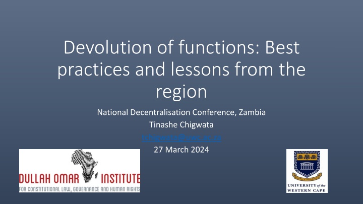 devolution of functions best practices