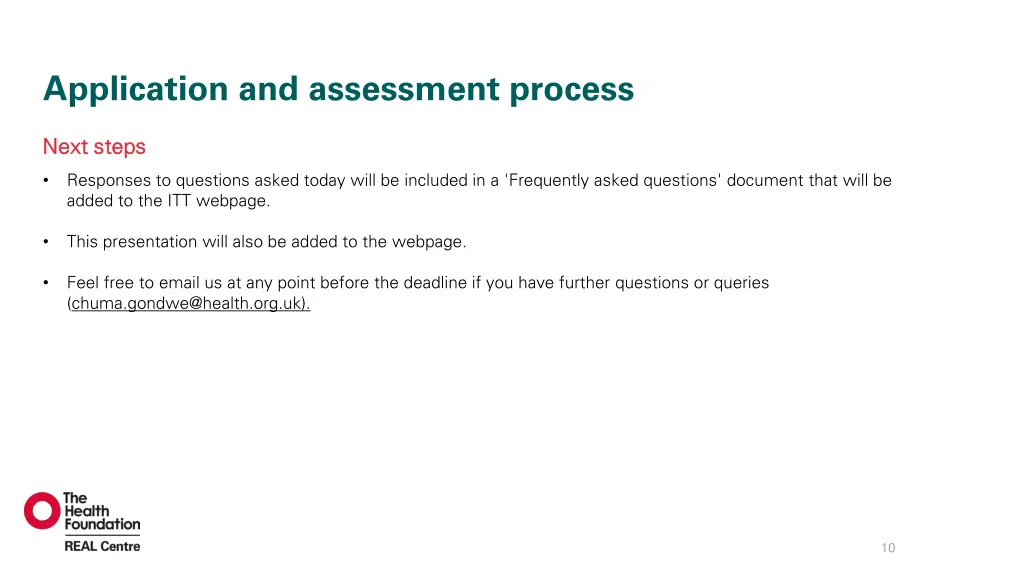 application and assessment process 2