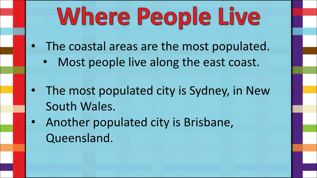 where people live