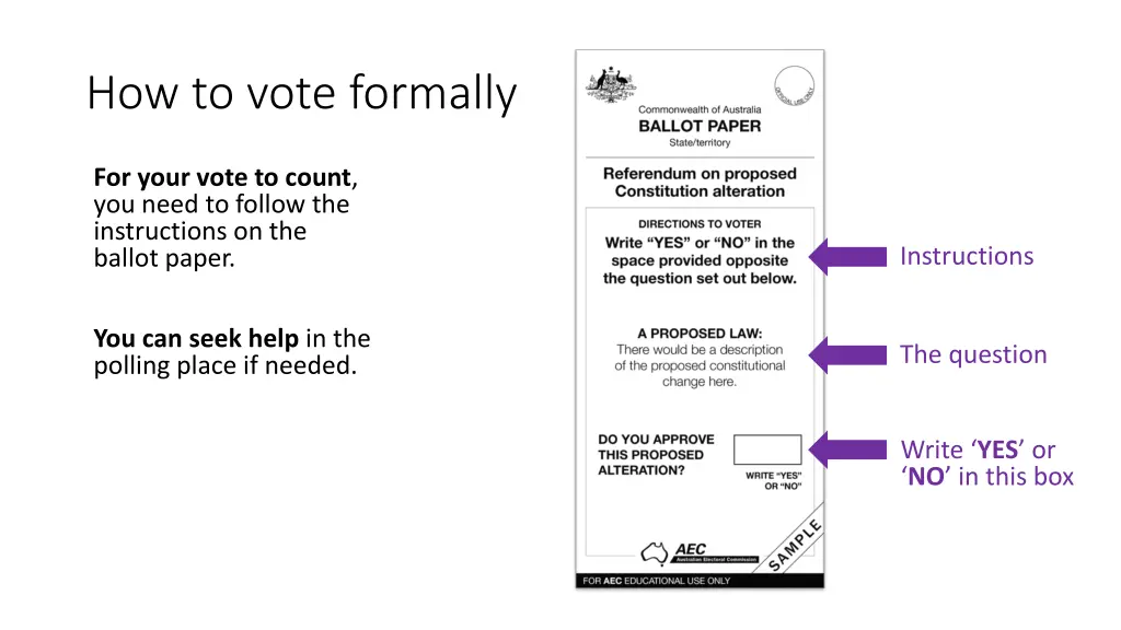 how to vote formally