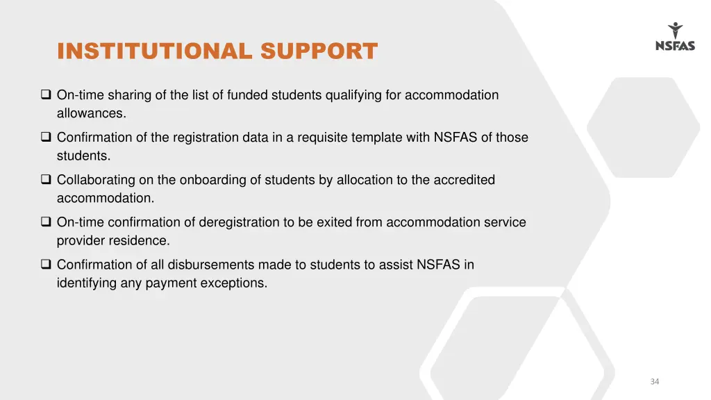 institutional support