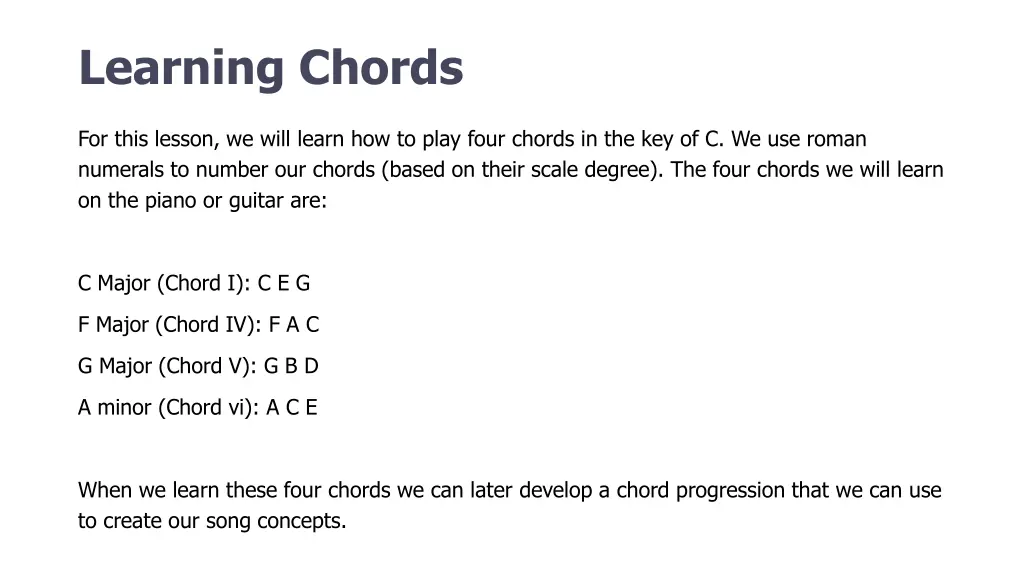 learning chords