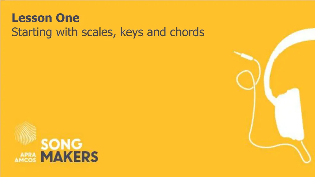 lesson one starting with scales keys and chords