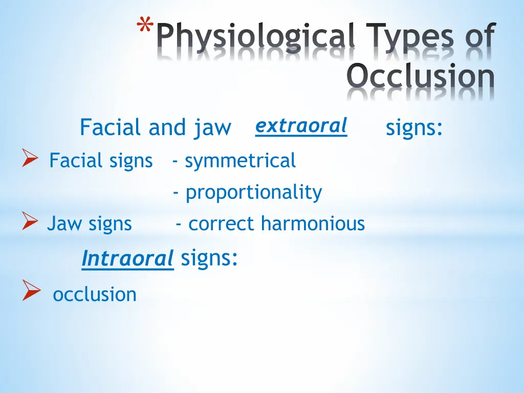 physiological types of