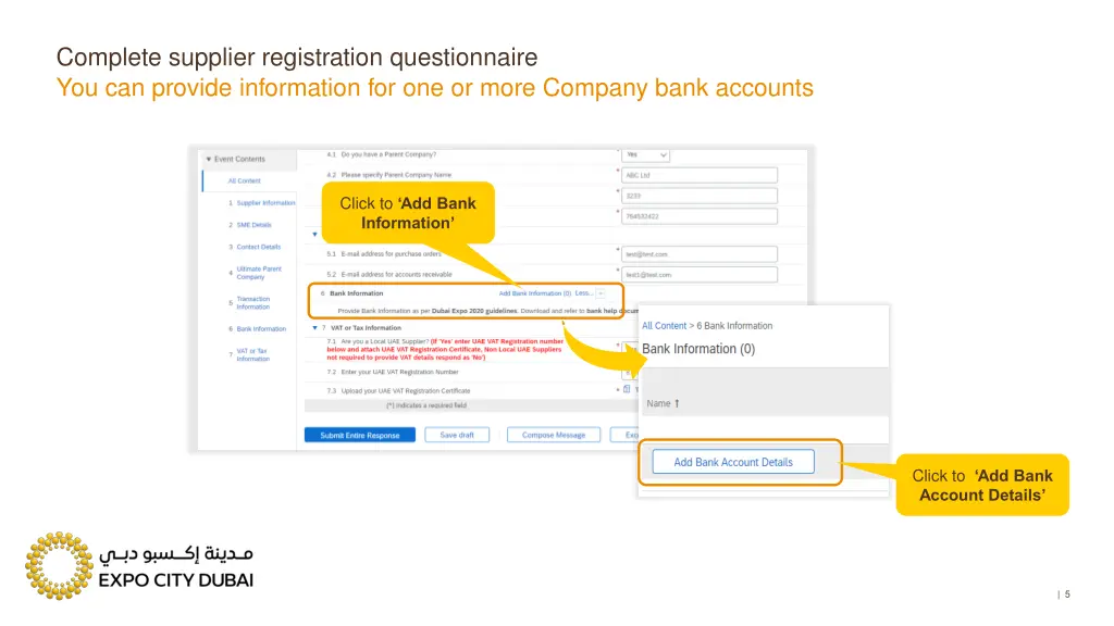 complete supplier registration questionnaire 1