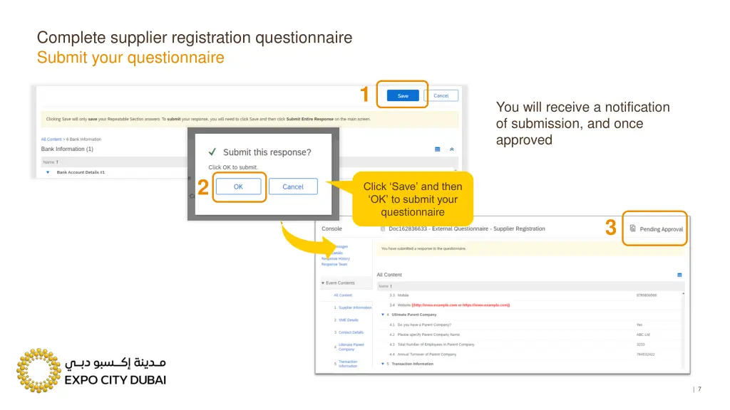 complete supplier registration questionnaire 3