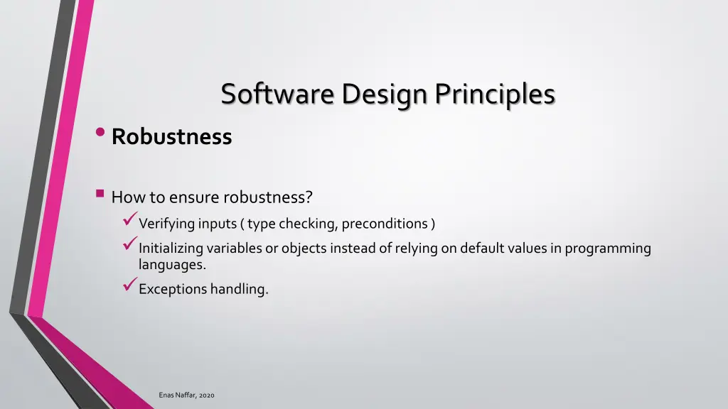 software design principles robustness