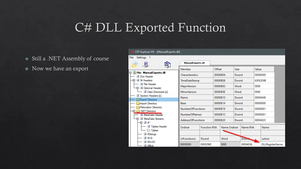 c dll exported function