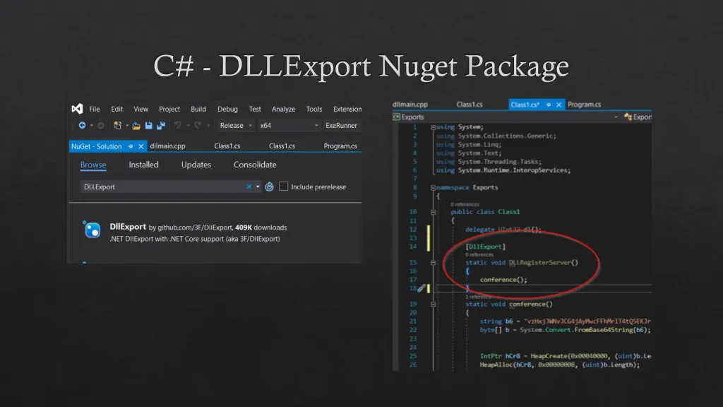 c dllexport nuget package