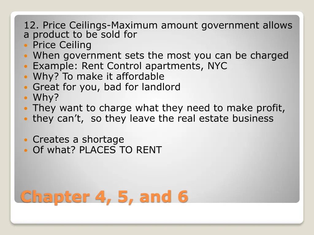 12 price ceilings maximum amount government