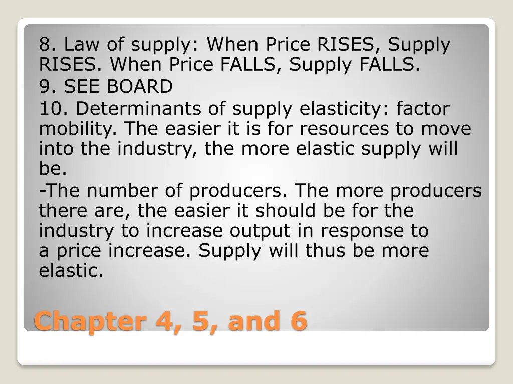 8 law of supply when price rises supply rises