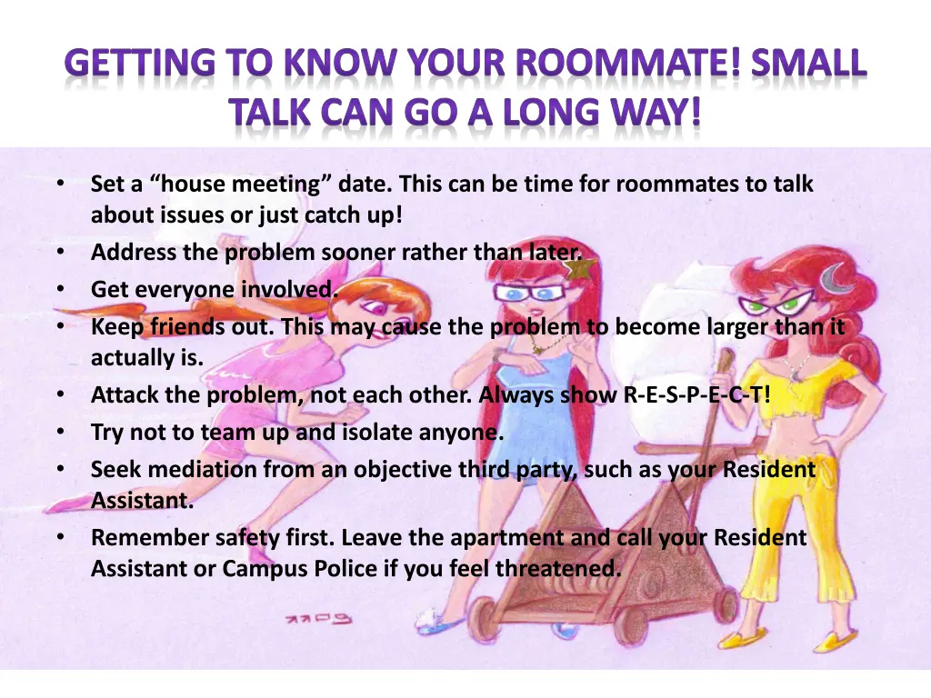 getting to know your roommate small talk