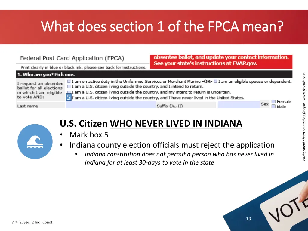 what does section 1 of the fpca mean what does 3