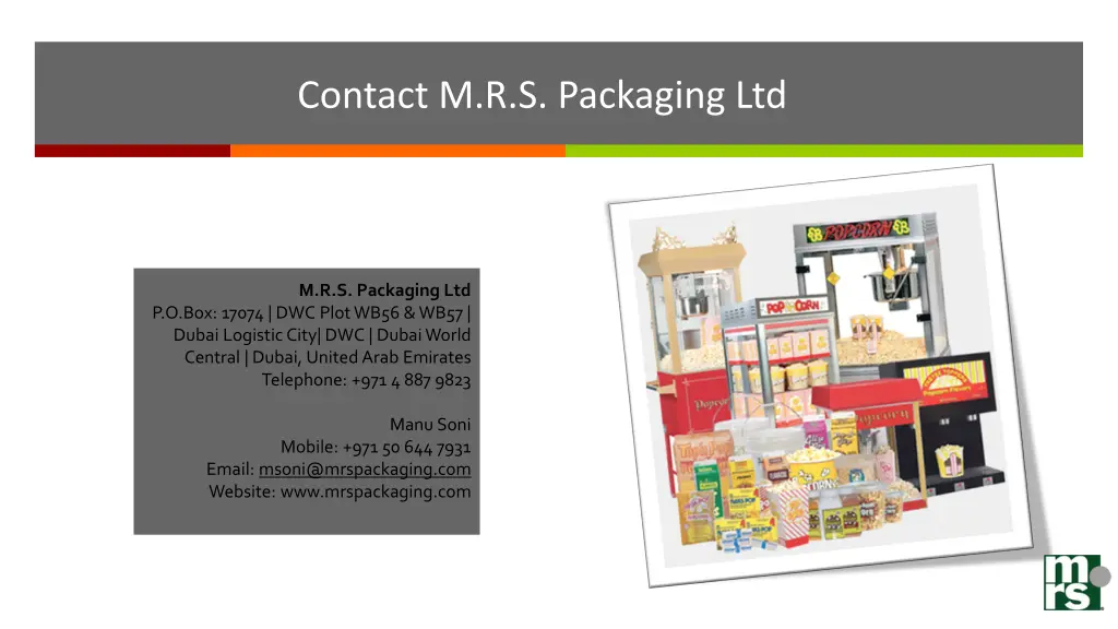 contact m r s packaging ltd