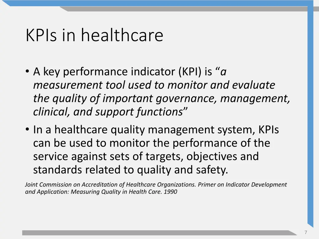 kpis in healthcare