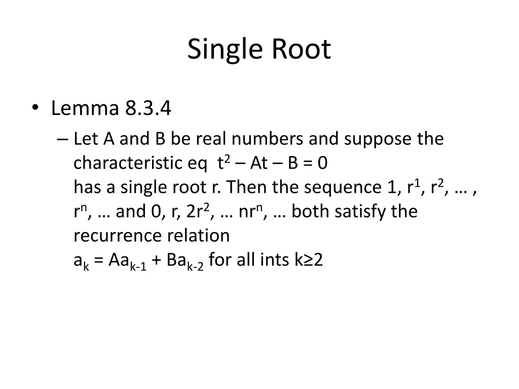 single root