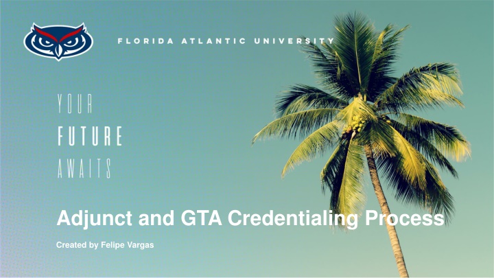 adjunct and gta credentialing process