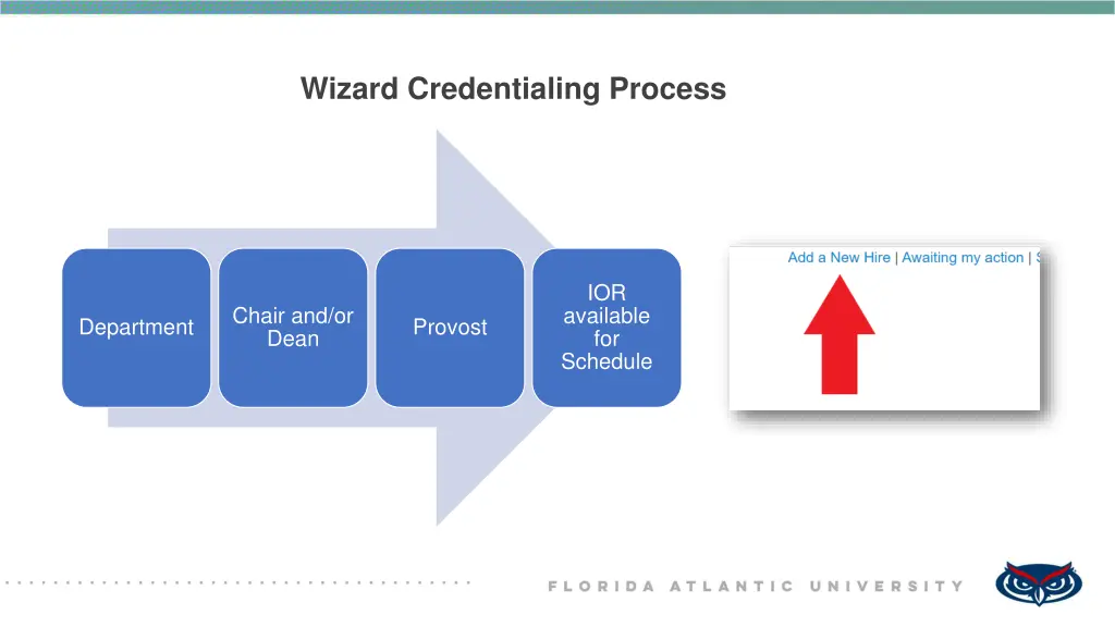 wizard credentialing process