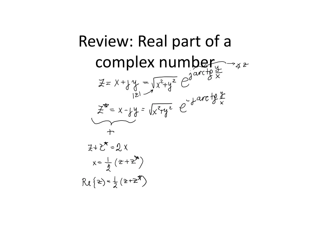 review real part of a complex number