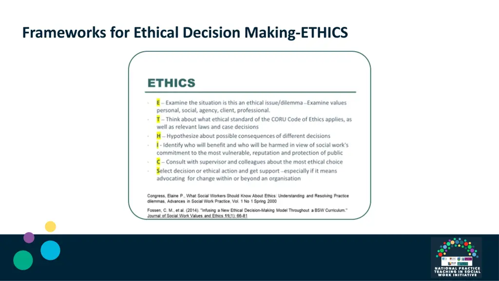 frameworks for ethical decision making ethics