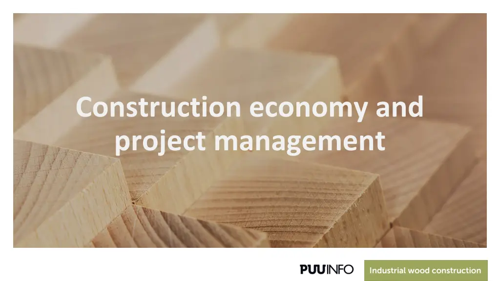 construction economy and project management