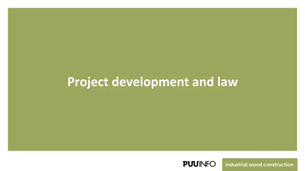 project development and law