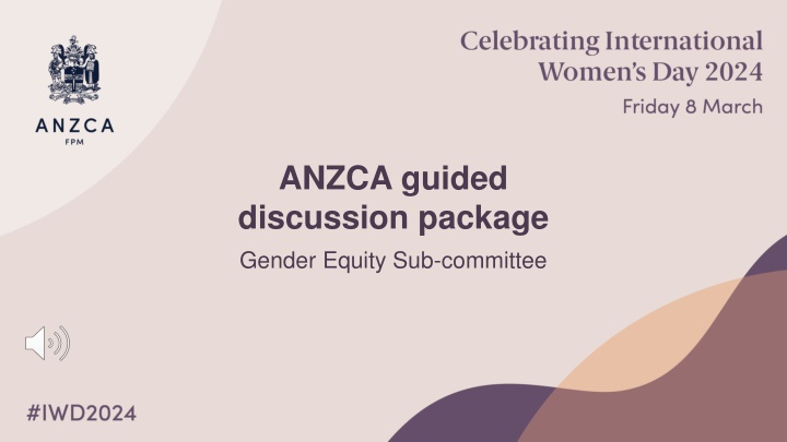 anzca guided discussion package gender equity