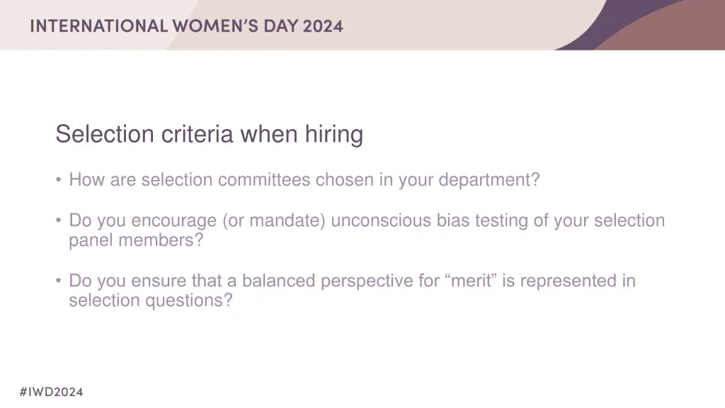 selection criteria when hiring