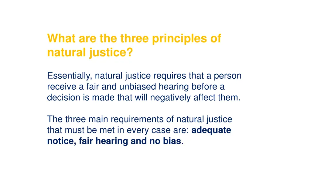 what are the three principles of natural justice